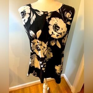 Calvin Klein floral sleeveless tunic, size XL